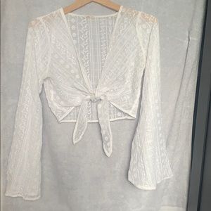 Hollister tied front crop top